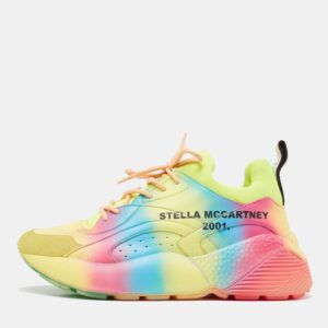 stella mccartney faux leather eclypse lace up sneakers size 39