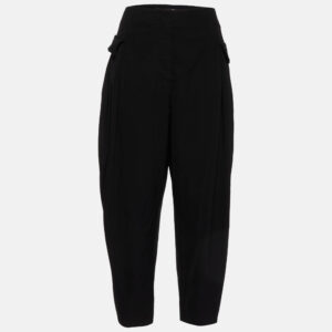 stella mccartney black wool loose fit trousers m