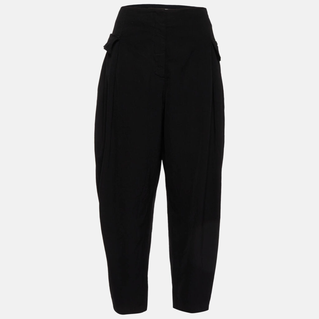 luxury-women-stella-mccartney-used-clothes-p1015339-001.jpg Stella Mccartney Black Wool Loose Fit Trousers M