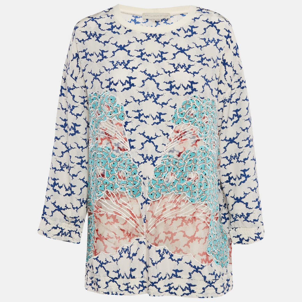 luxury-women-stella-mccartney-used-clothes-p1087706-005.jpg Stella McCartney White Printed & Embroidered Silk Jumper M