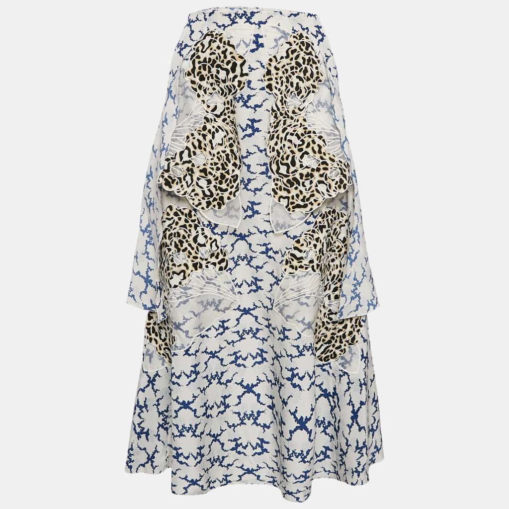 luxury-women-stella-mccartney-used-clothes-p1087710-002.jpg Stella McCartney White Printed Silk Layered Midi Skirt M