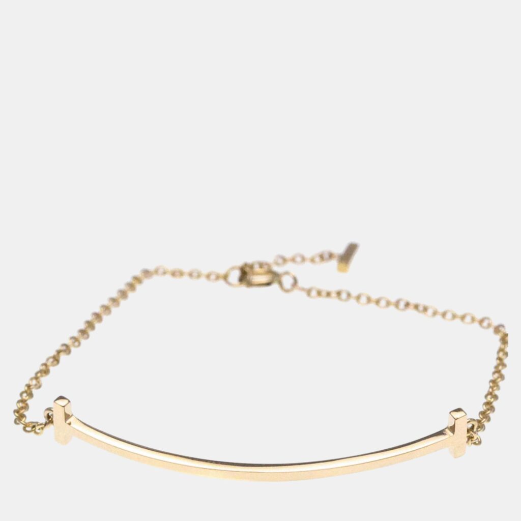 luxury-women-tiffany-co-used-fine-jewelry-p1011536-002.jpg Tiffany & Co. 18K Rose Gold T Smile Chain Bracelet