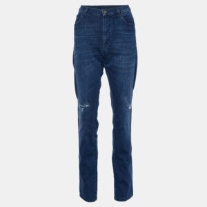 versace collection blue denim slim fit jeans xl/waist 32.5"