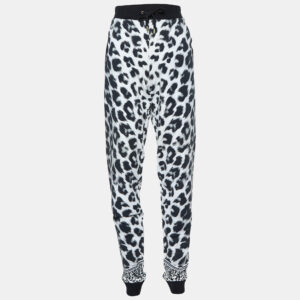 versus versace white leopard print leggings s