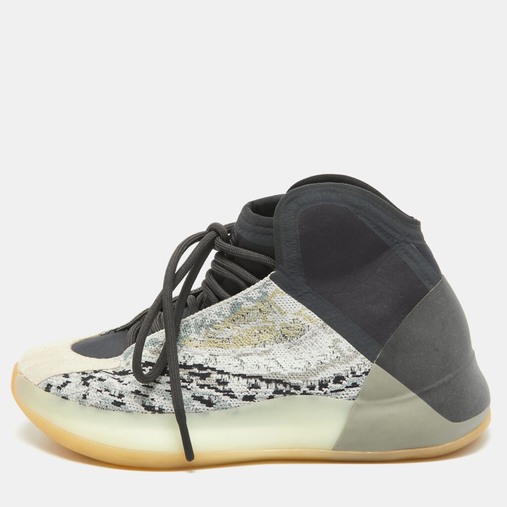 luxury-women-yeezy-x-adidas-used-shoes-p1004383-009.jpg Yeezy x Adidas Multicolor Knit and Fabric QNTM Sea Teal Sneakers Size 39 1/3
