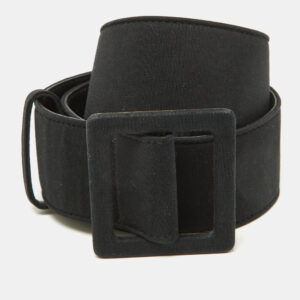 yves saint laurent black fabric waist belt 90cm