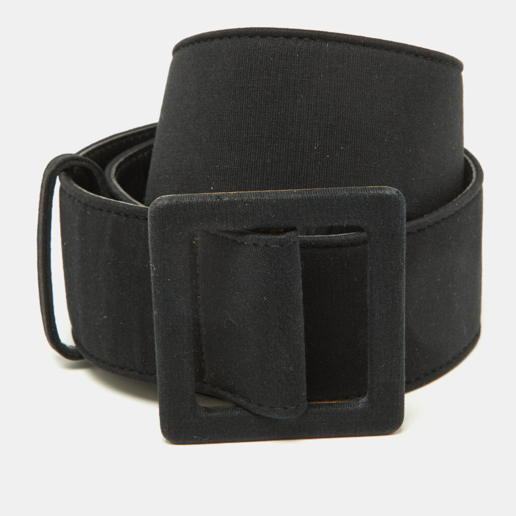 luxury-women-yves-saint-laurent-used-accessories-p1000431-001.jpg Yves Saint Laurent Black Fabric Waist Belt 90CM