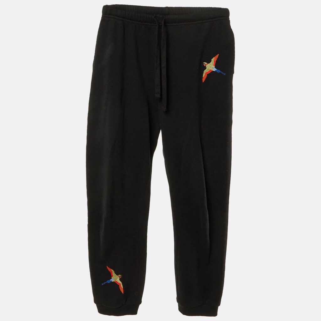 Axel Arigato Kids Black Cotton Bird Embroidered Sweatpants Size 8-10 yrs Axel Arigato Kids Black Cotton Bird Embroidered Sweatpants Size 8-10 yrs