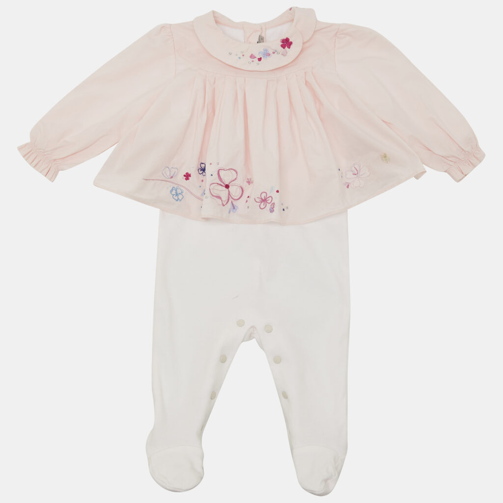 Baby Dior Pink Cotton Pyjama Bodysuit 3M Baby Dior Pink Cotton Pyjama Bodysuit 3M