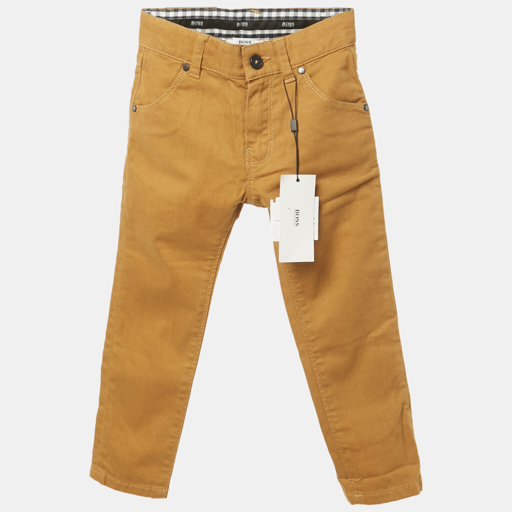 Boss By Hugo Boss Kids Camel Brown Denim Slim Fit Jeans 3 Yrs 18" Boss By Hugo Boss Kids Camel Brown Denim Slim Fit Jeans 3 Yrs 18"