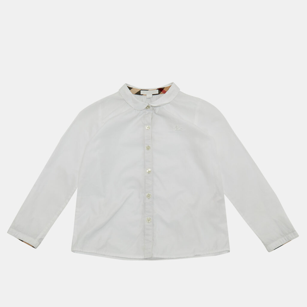 Burberry Children White Cotton Shirt 8 Yrs Burberry Children White Cotton Shirt 8 Yrs