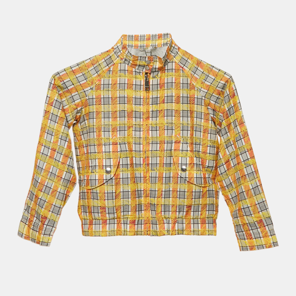 Burberry Children Multicolor Checked Cotton Blend Zip-Up Jacket 8 Yrs Burberry Children Multicolor Checked Cotton Blend Zip-Up Jacket 8 Yrs