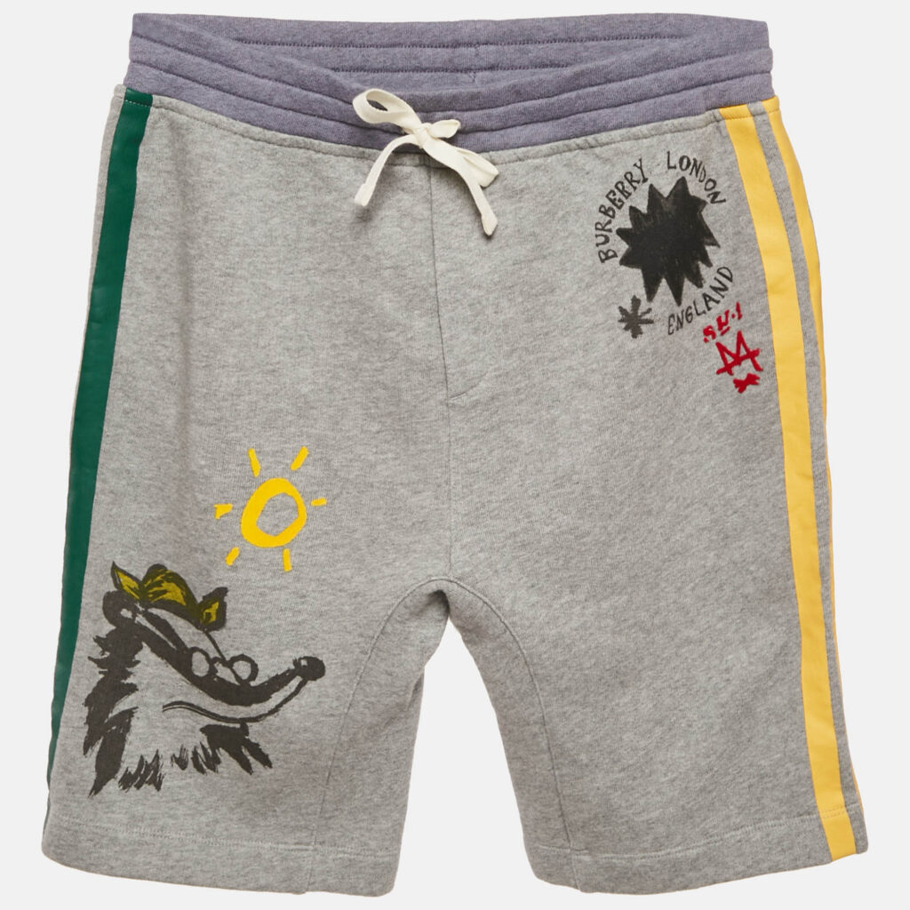 Burberry Children Grey Printed Cotton Shorts 12 Yrs Burberry Children Grey Printed Cotton Shorts 12 Yrs