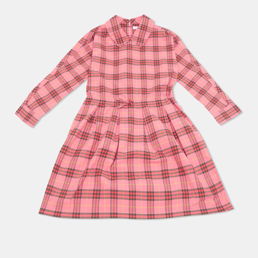 Burberry Children Pink Checks Cotton Dress 10Yrs Burberry Children Pink Checks Cotton Dress 10Yrs