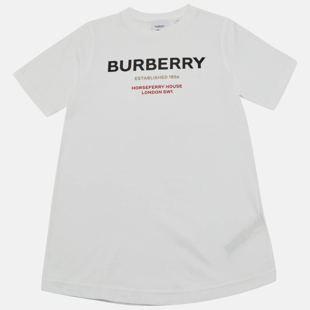 Burberry White Logo Horseferry Print Jersey T-Shirt 12 Yrs Burberry White Logo Horseferry Print Jersey T-Shirt 12 Yrs