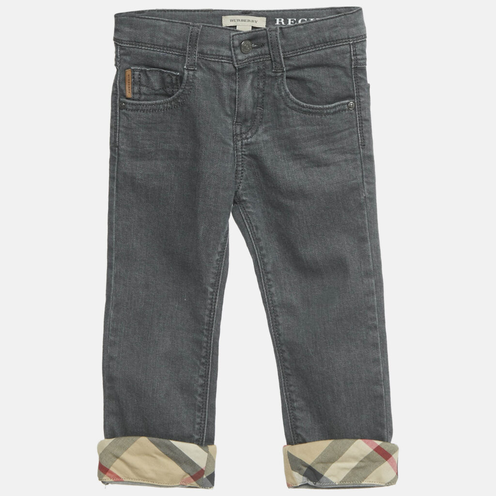 Burberry Kids Grey Denim Regular Fit Jeans 3 Yrs Waist 19" Burberry Kids Grey Denim Regular Fit Jeans 3 Yrs Waist 19"