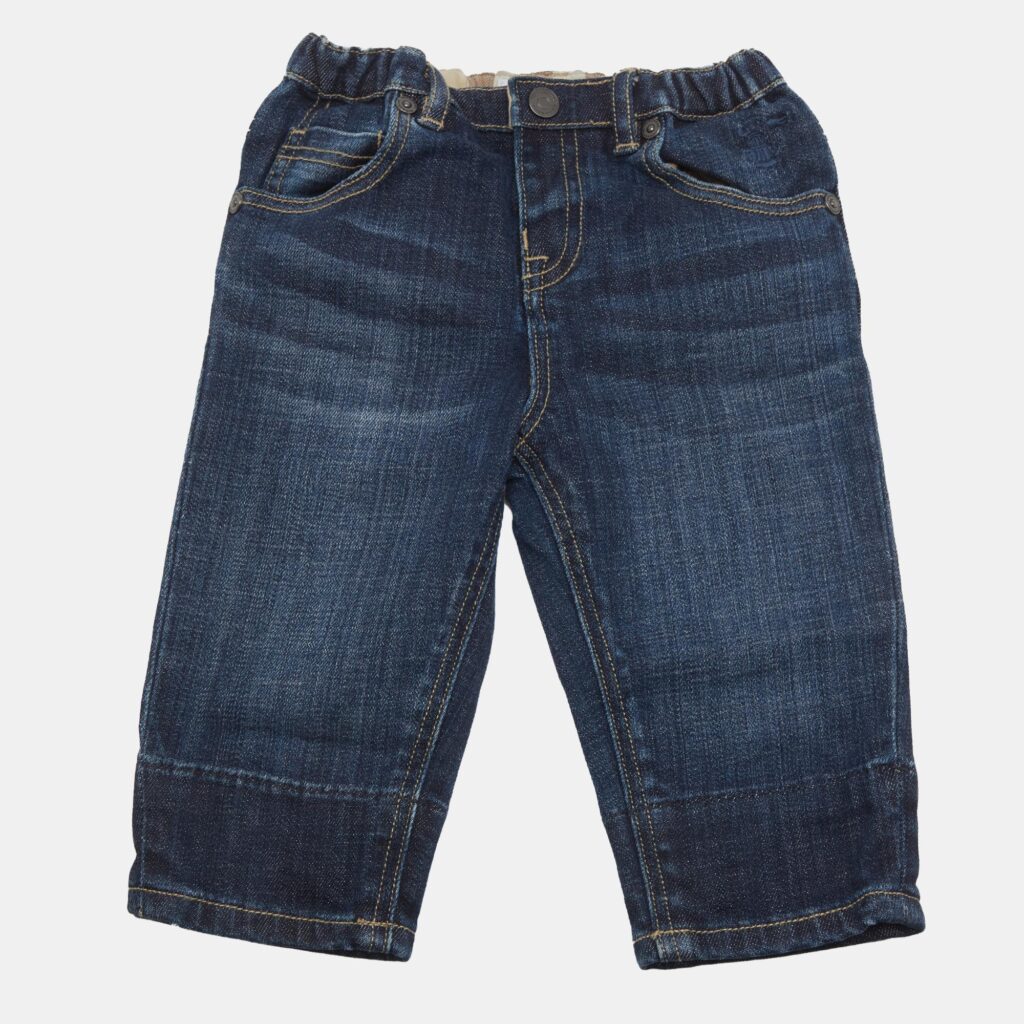 Burberry Children Navy Blue Denim Pants 9M Burberry Children Navy Blue Denim Pants 9M