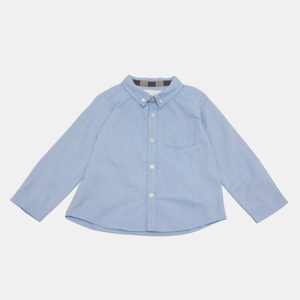 Burberry Children Blue Cotton Long Sleeve Shirt 2Y Burberry Children Blue Cotton Long Sleeve Shirt 2Y