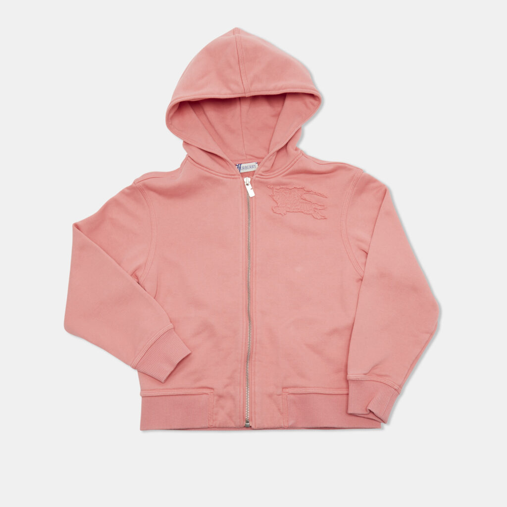 Burberry Kids Pink Logo Embroidered Cotton Zip-Up Jacket 8Yrs Burberry Kids Pink Logo Embroidered Cotton Zip-Up Jacket 8Yrs