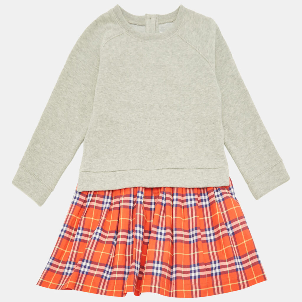 Burberry Children Grey/Red Checks Cotton Dress 6Yrs Burberry Children Grey/Red Checks Cotton Dress 6Yrs