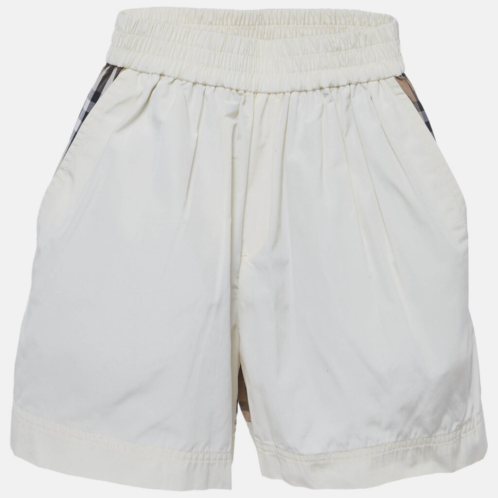 Burberry Kids Beige Vintage Checks Cotton Blend Shorts 6Yrs Burberry Kids Beige Vintage Checks Cotton Blend Shorts 6Yrs
