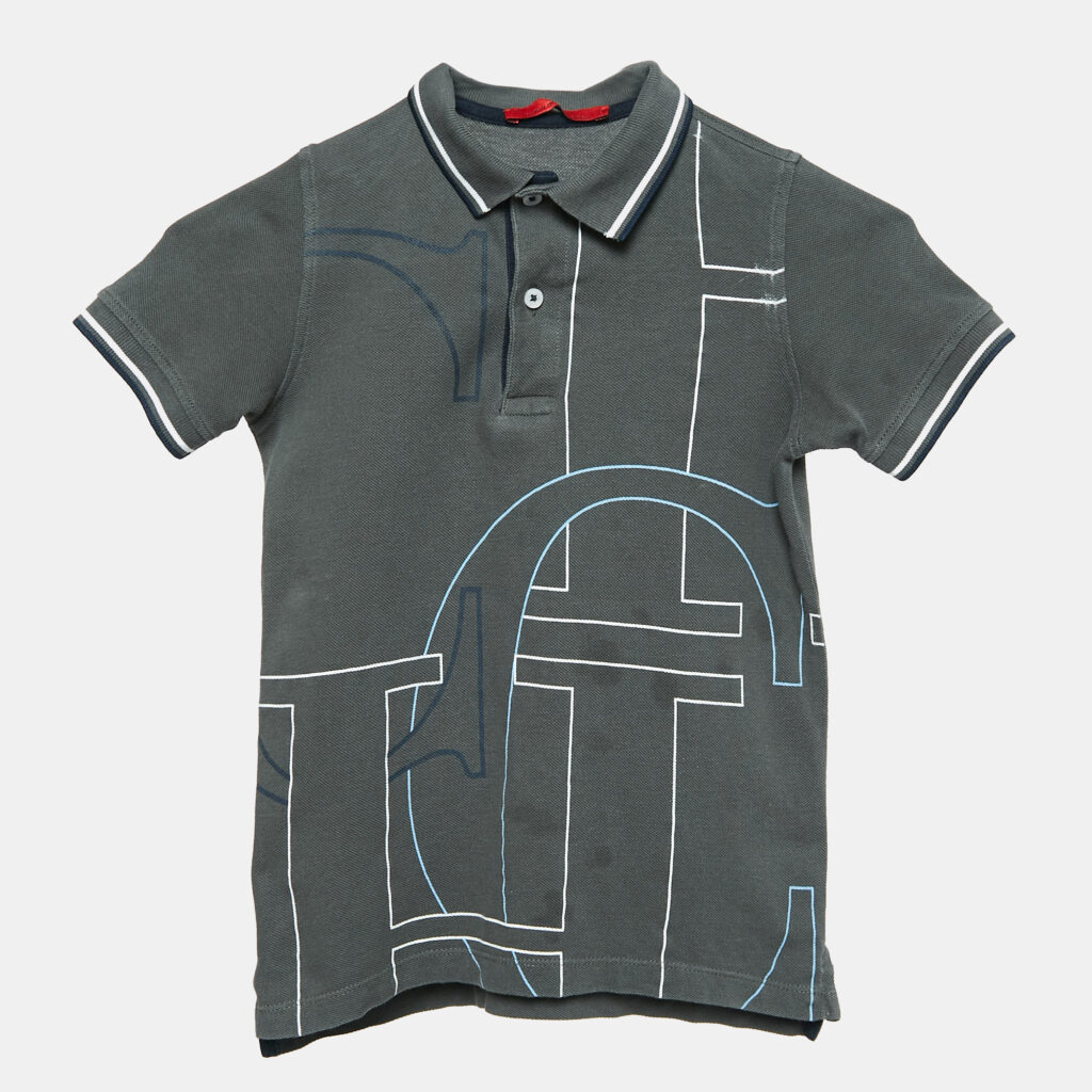 CH Carolina Herrera Kids Grey Logo Print Cotton Pique Polo T-Shirt 6 Yrs CH Carolina Herrera Kids Grey Logo Print Cotton Pique Polo T-Shirt 6 Yrs