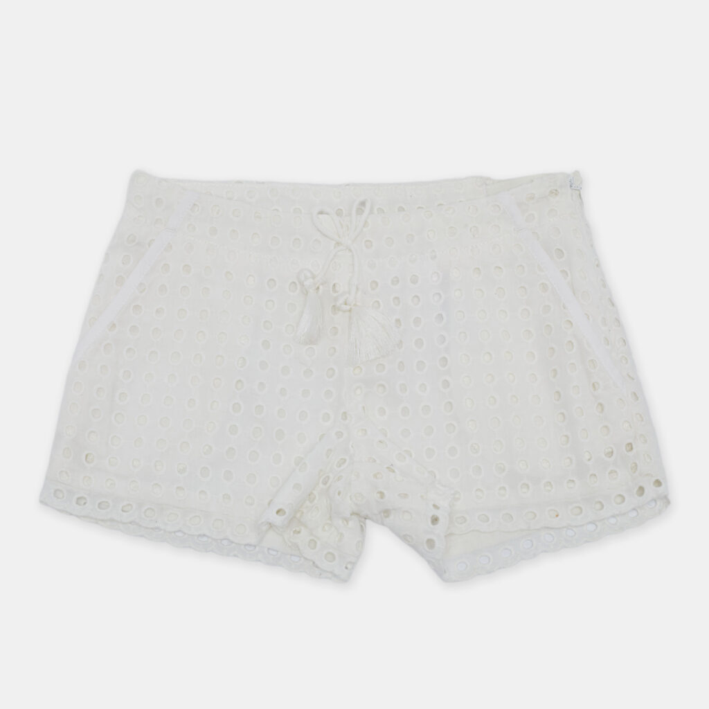 Chloe Kids White Broderie Anglaise Cotton Shorts 6Yrs Chloe Kids White Broderie Anglaise Cotton Shorts 6Yrs