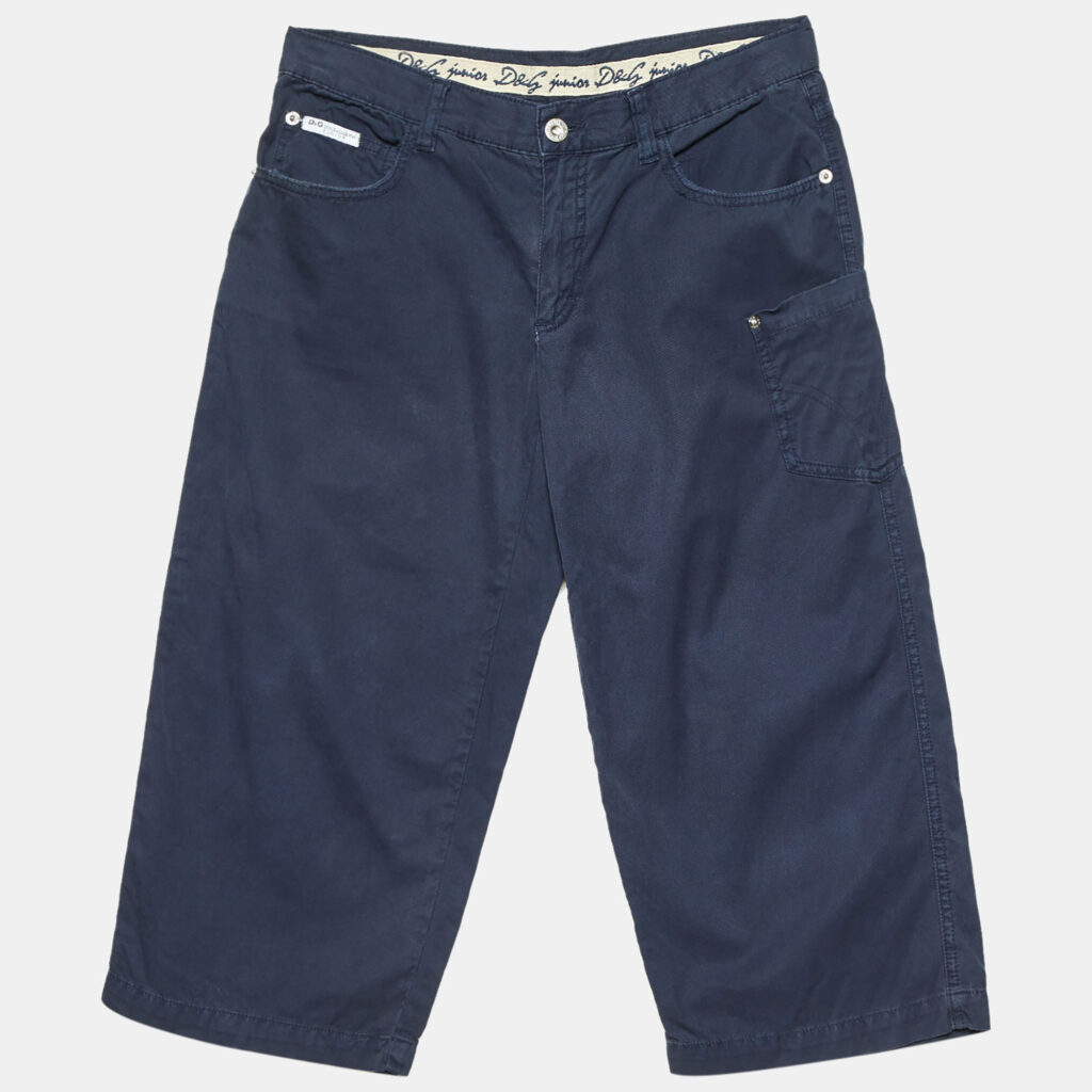 D&G Junior Navy Blue Cotton Capri Pants 14 Yrs D&G Junior Navy Blue Cotton Capri Pants 14 Yrs