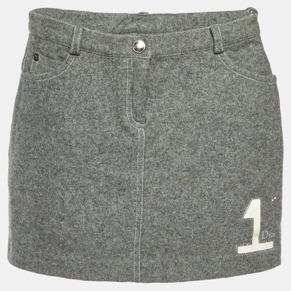 Dior Kids Grey Wool Mini Skirt 6 Yrs Dior Kids Grey Wool Mini Skirt 6 Yrs