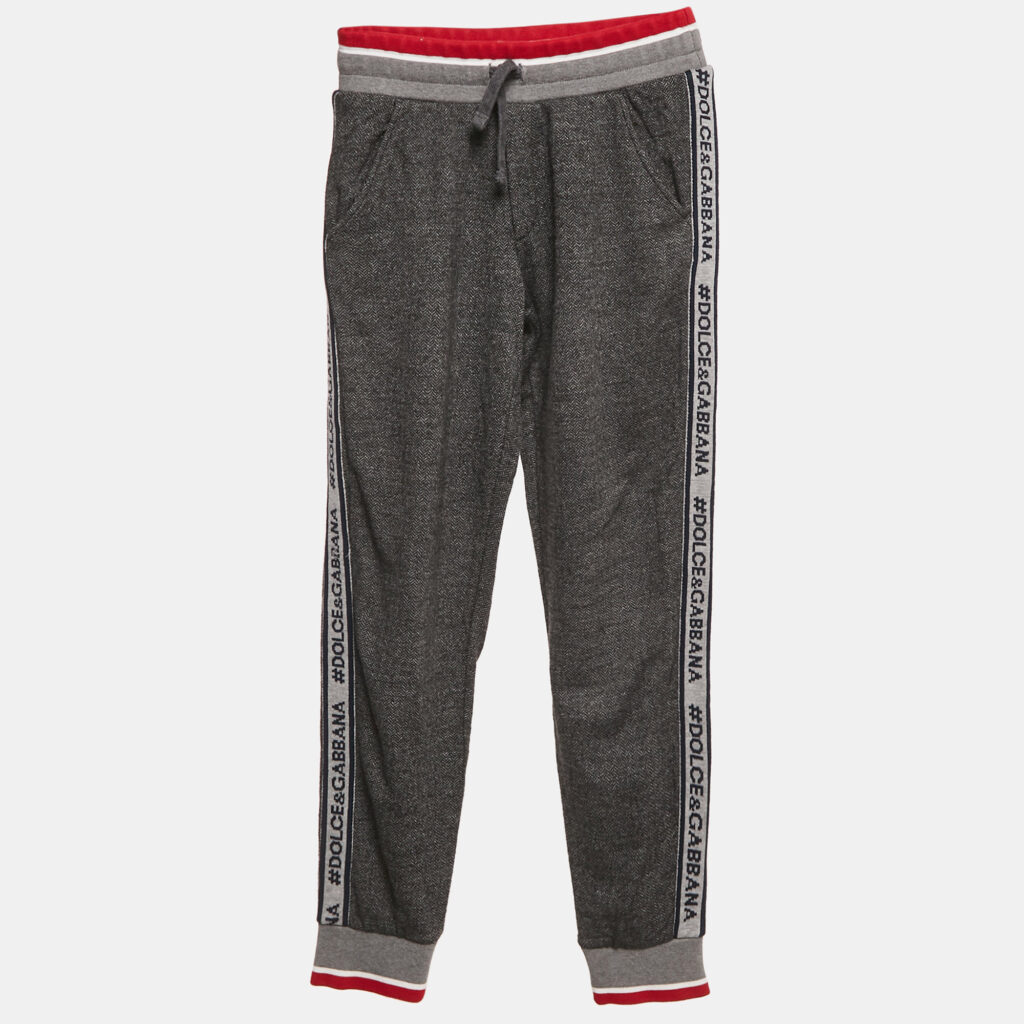 Dolce & Gabbana Kids Grey Patterned Jersey Jogger Pants 9/10 Yrs Dolce & Gabbana Kids Grey Patterned Jersey Jogger Pants 9/10 Yrs