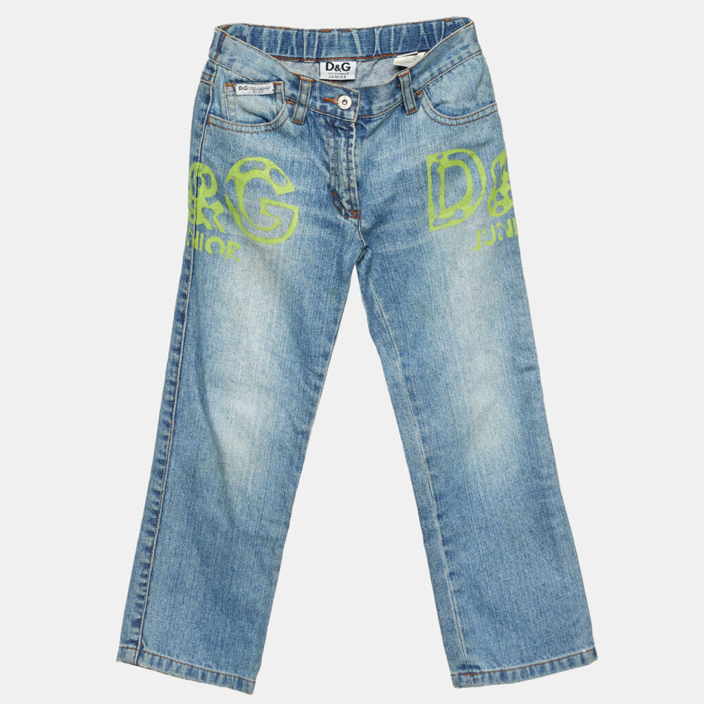 D&G Junior Blue Logo Print Denim Jeans Size 5Yrs D&G Junior Blue Logo Print Denim Jeans Size 5Yrs