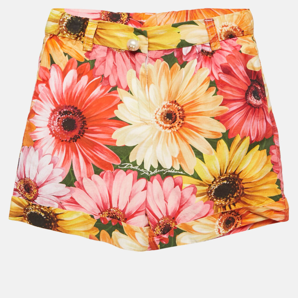 Dolce & Gabbana Multicolor Floral Cotton Shorts 4-5 Yrs Dolce & Gabbana Multicolor Floral Cotton Shorts 4-5 Yrs