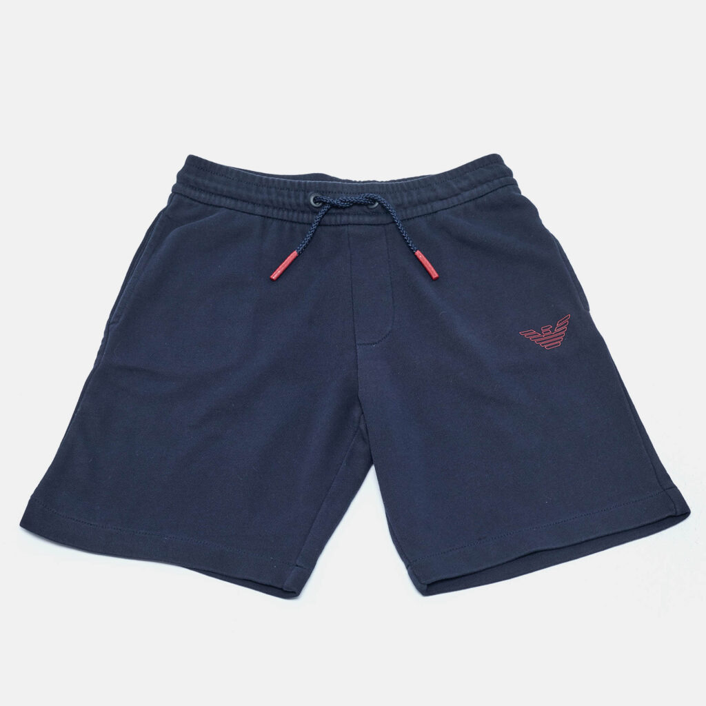 Emporio Armani Kids Navy Blue Cotton Shorts 10 Yrs