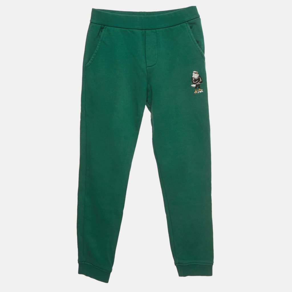 Emporio Armani Kids Green Cotton Jogger Pants 10Yrs Emporio Armani Kids Green Cotton Jogger Pants 10Yrs
