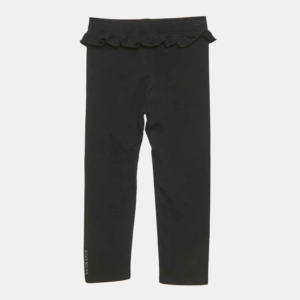 Givenchy Kids Black Jersey Ruffled Leggings 3 Yrs Givenchy Kids Black Jersey Ruffled Leggings 3 Yrs
