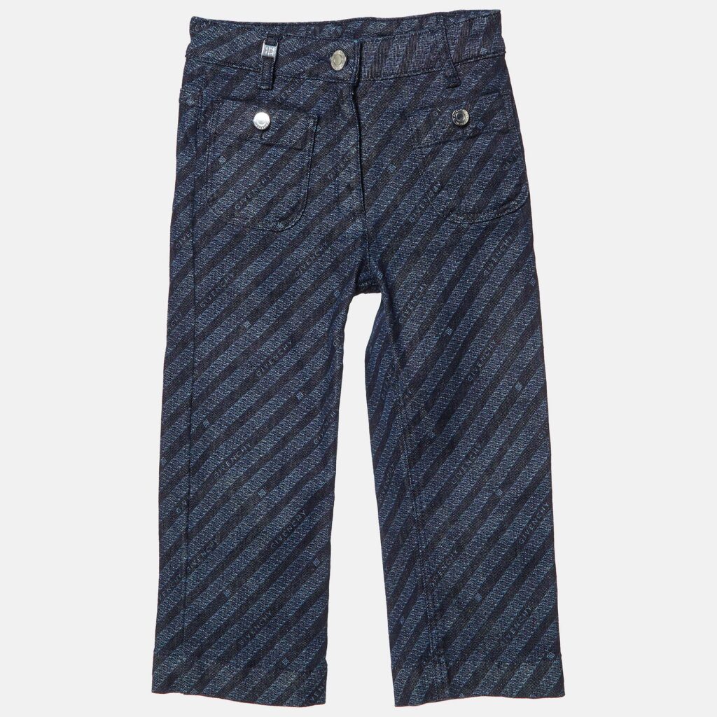 Givenchy Blue Logo Pattern Denim Jeans 6 Yrs Givenchy Blue Logo Pattern Denim Jeans 6 Yrs