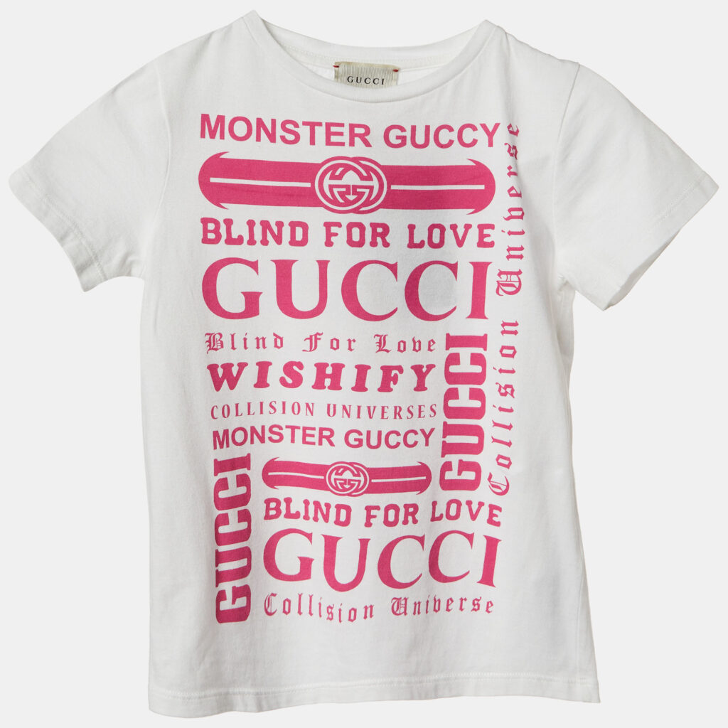 Gucci Kids White Logo Print Cotton T-Shirt 5 Yrs Gucci Kids White Logo Print Cotton T-Shirt 5 Yrs