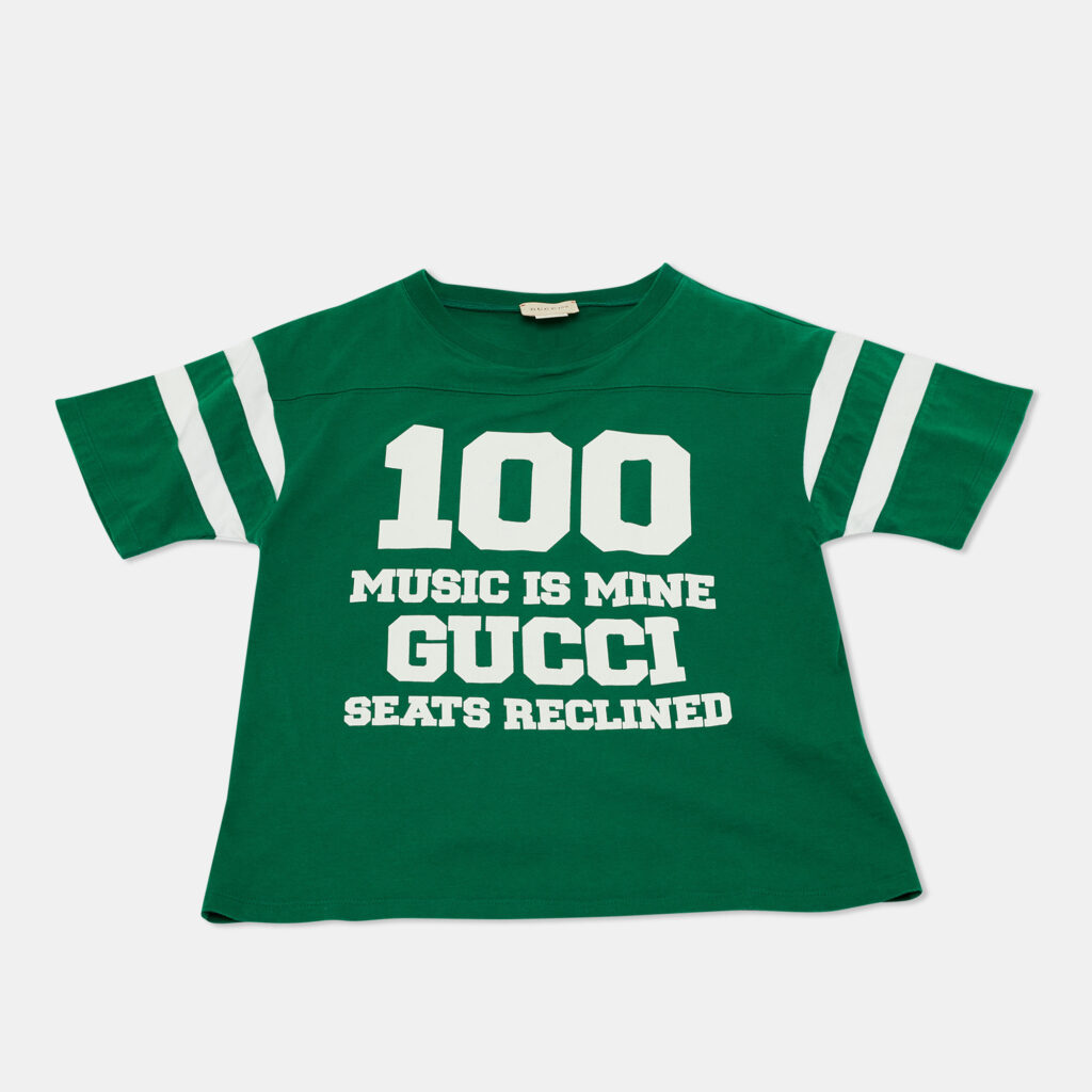 luxury-kids-gucci-used-boys-p1244830-004.jpg Gucci Kids Green Printed Jersey T-Shirt 8Yrs