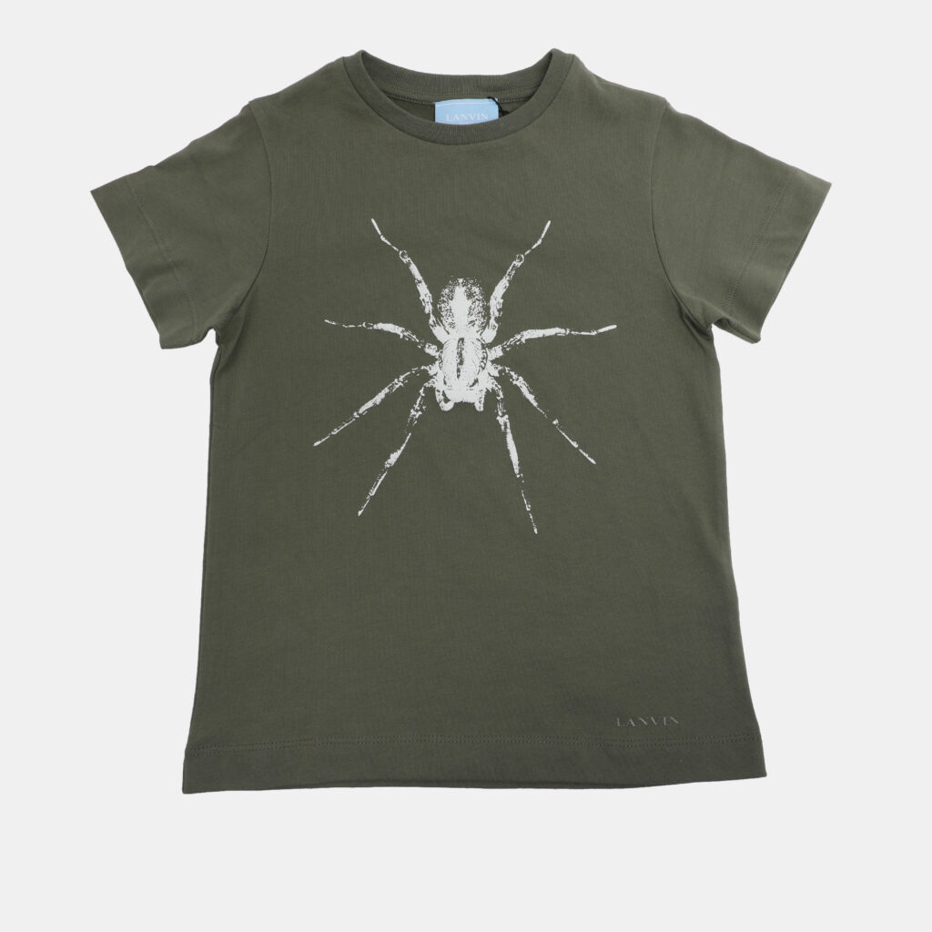 Lanvin Green Spider Print Jersey T-Shirt 6 Yrs