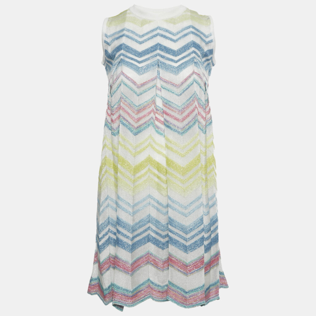 Missoni Multicolor Zig Zag Lurex Knit Sleeveless Dress 12 Yrs Missoni Multicolor Zig Zag Lurex Knit Sleeveless Dress 12 Yrs