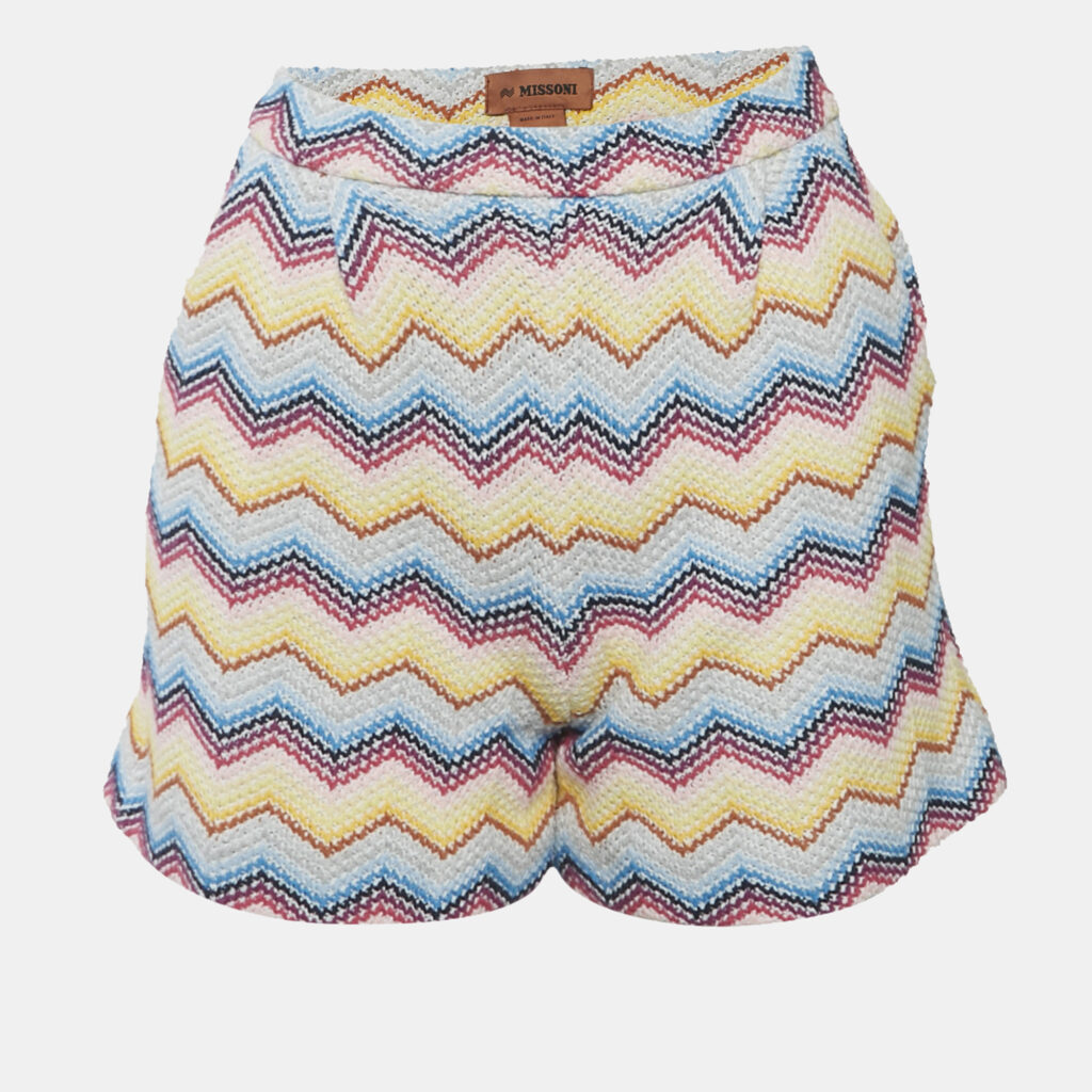 Missoni Kids Multicolor Chevron Pattern Knit Shorts 14 Yrs Missoni Kids Multicolor Chevron Pattern Knit Shorts 14 Yrs