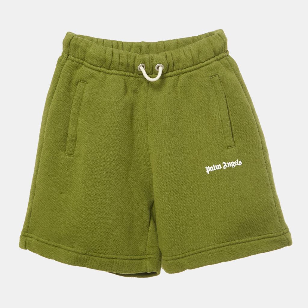 Palm Angels Kids Green Logo Print Shorts 6Yrs Palm Angels Kids Green Logo Print Shorts 6Yrs
