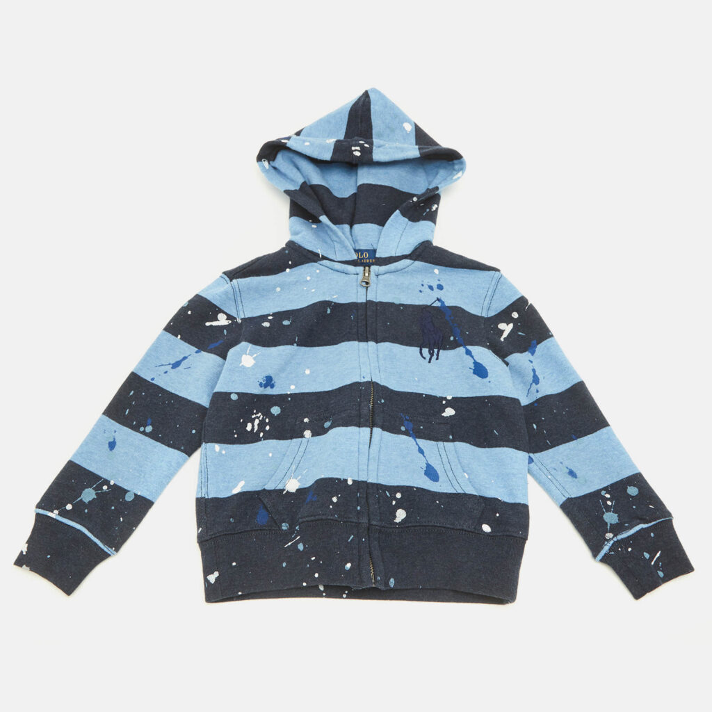 Polo Ralph Lauren Kids Blue Striped Cotton Zip-Up Jacket 3Yrs
