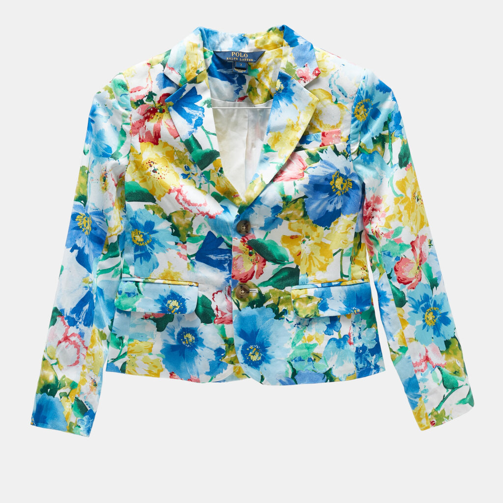 Polo Ralph Lauren Kids Multicolor Floral Print Cotton Blazer 7 Yrs Polo Ralph Lauren Kids Multicolor Floral Print Cotton Blazer 7 Yrs
