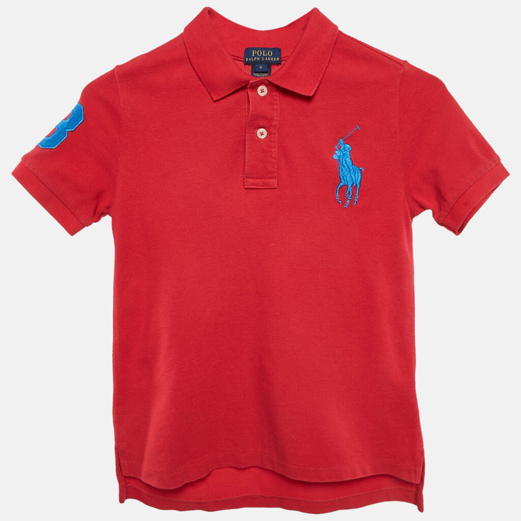 Polo Ralph Lauren Red Cotton Pique Polo T-Shirt 6 Yrs Polo Ralph Lauren Red Cotton Pique Polo T-Shirt 6 Yrs