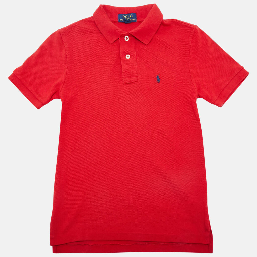 Polo Ralph Lauren Kids Red Embroidered Cotton Pique Polo T-Shirt 8 Yrs Polo Ralph Lauren Kids Red Embroidered Cotton Pique Polo T-Shirt 8 Yrs