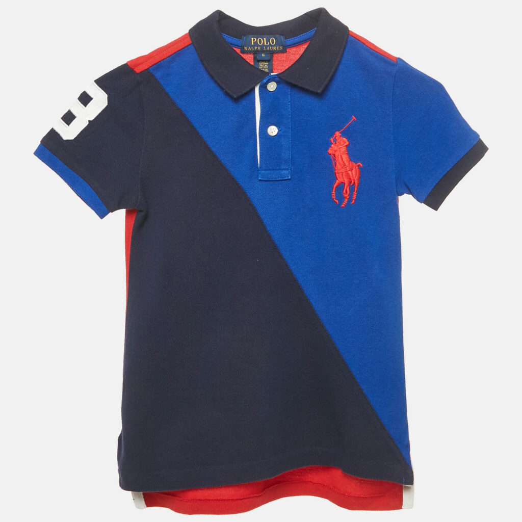 Polo Ralph Lauren Kids Colorblocked Cotton Pique Polo T-Shirt 6 Yrs
