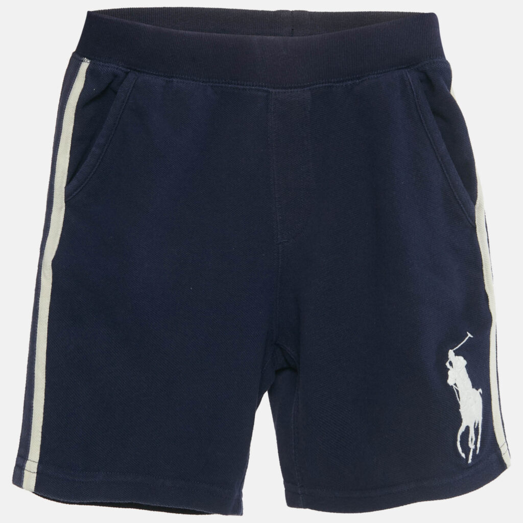 Polo Ralph Lauren Kids Navy Blue Logo Embroidered Cotton Shorts 6 yrs Polo Ralph Lauren Kids Navy Blue Logo Embroidered Cotton Shorts 6 yrs