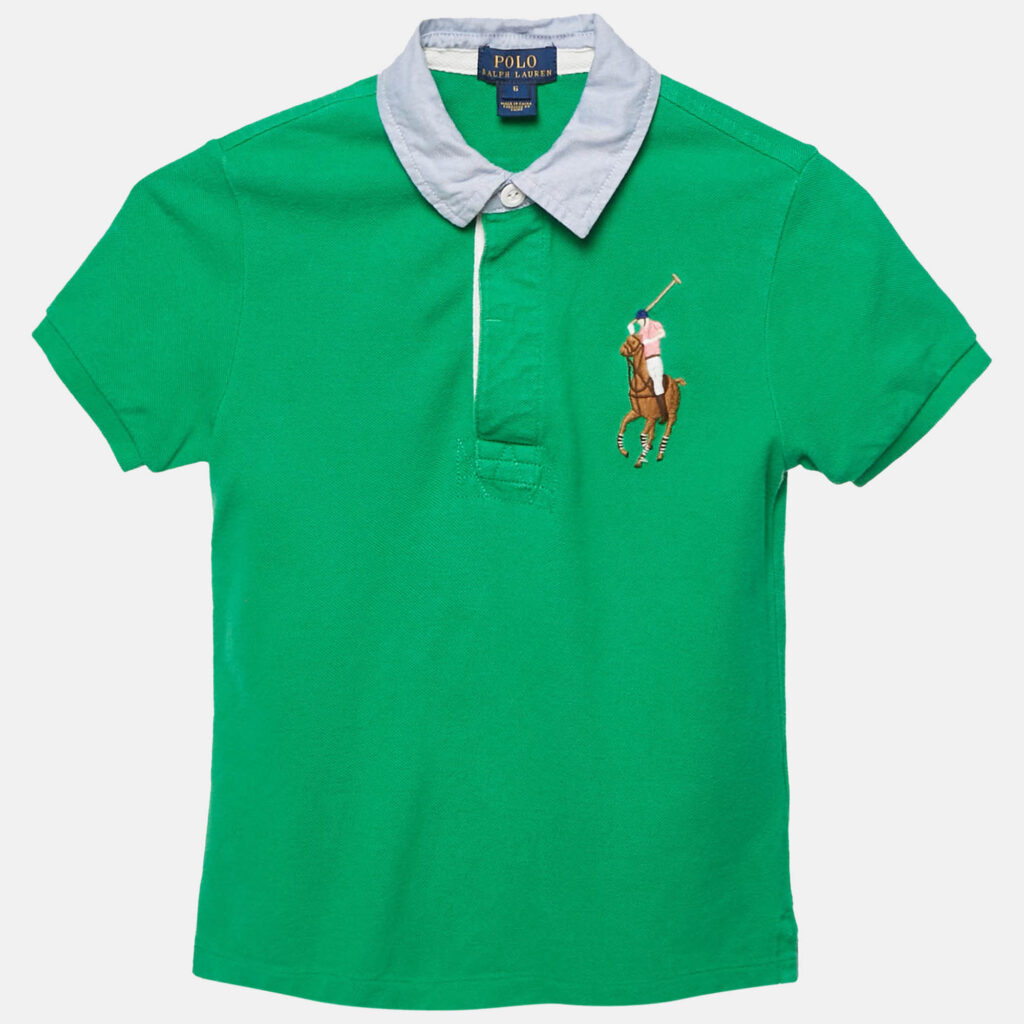 Polo Ralph Lauren Kids Green Logo Embroidered Cotton Polo T-Shirt 6Yrs Polo Ralph Lauren Kids Green Logo Embroidered Cotton Polo T-Shirt 6Yrs