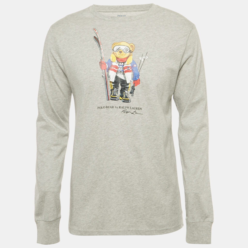 Polo Ralph Lauren Boys Grey Printed Jersey Long Sleeve T-Shirt XL/18-20 Yrs Polo Ralph Lauren Boys Grey Printed Jersey Long Sleeve T-Shirt XL/18-20 Yrs